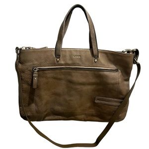 LODIS Laptop Computer Bag Crossbody Brushed Gold Color